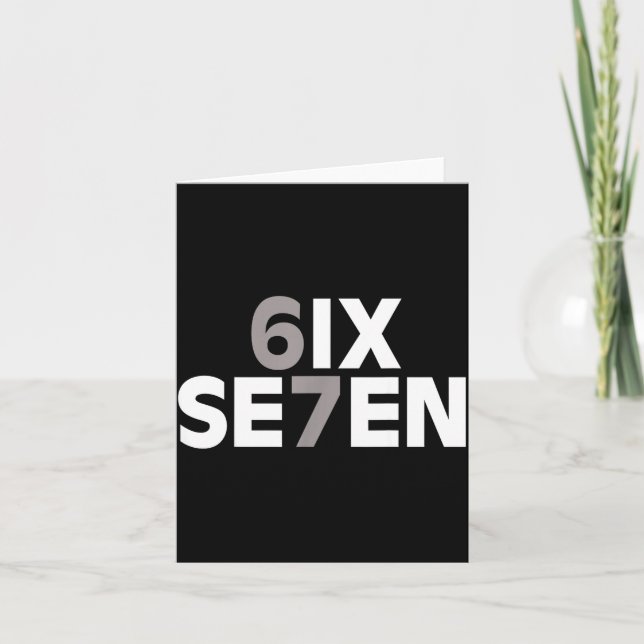 67 Six Seven Meme Funny Gen Alpha Slang Teens Kids Card (Front)