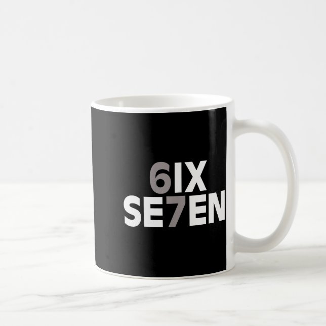 67 Six Seven Meme Funny Gen Alpha Slang Teens Kids Coffee Mug (Right)