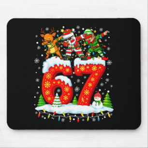 67 Six Seven Meme Gen Alpha Christmas Santa Elf Re Mouse Mat