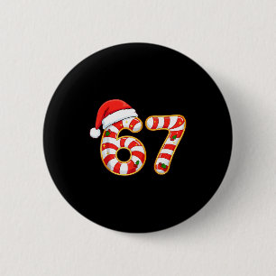 67 Six Seven Meme Gen Alpha Slang Funny Christmas  6 Cm Round Badge