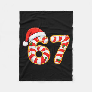 67 Six Seven Meme Gen Alpha Slang Funny Christmas Fleece Blanket
