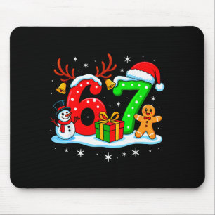 67 Six Seven Meme Gen Alpha Slang Funny Christmas  Mouse Mat