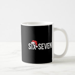 67 Six Seven Meme Gen Alpha Slang Santa Hat Funny Coffee Mug