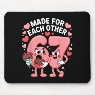 67 Six Seven Meme Gen Alpha Valentines Day Coquett Mouse Mat