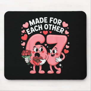 67 Six Seven Meme Gen Alpha Valentines Day Coquett Mouse Mat