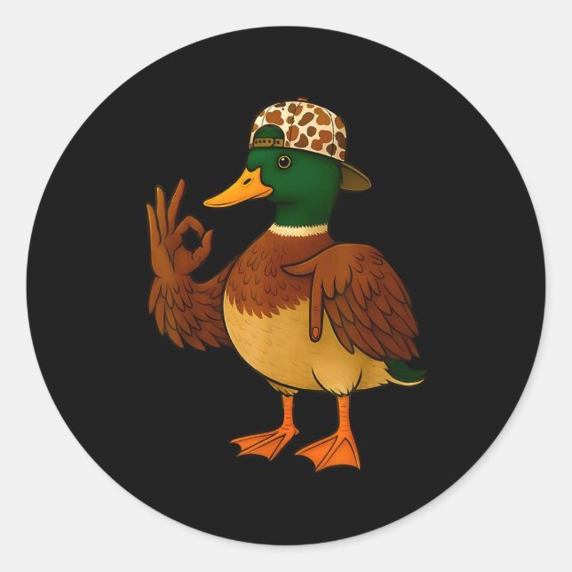 67 Six Seven Meme Mallard Duck Hunting Season Boy  Classic Round Sticker (Front)