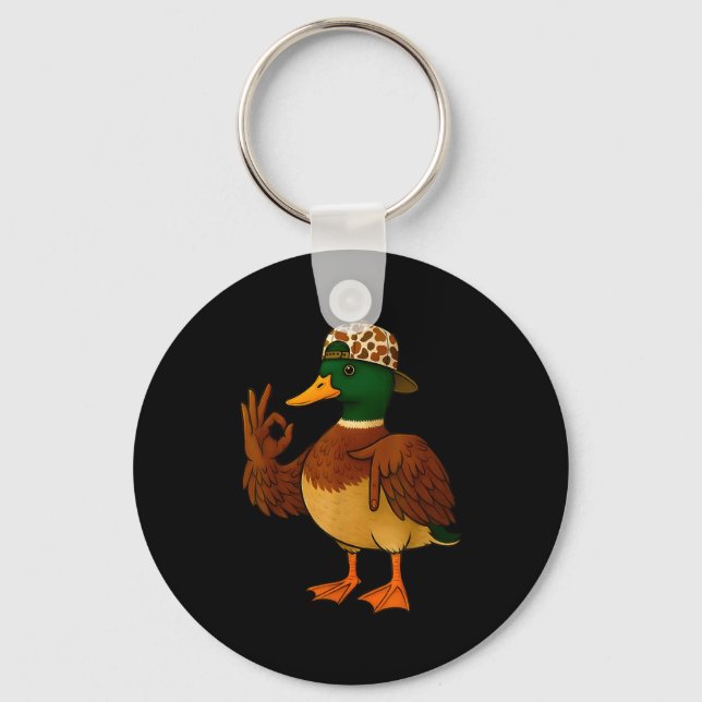 67 Six Seven Meme Mallard Duck Hunting Season Boy  Key Ring (Front)