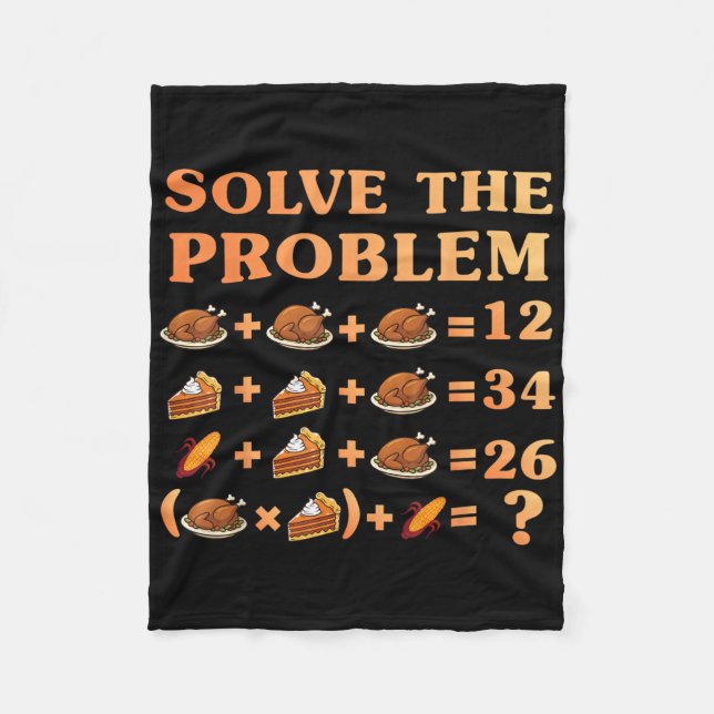 67 Six Seven Meme Math Thanksgiving Equation Logic Fleece Blanket (Front)