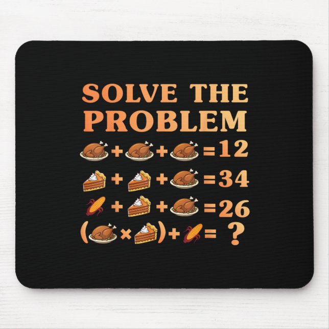 67 Six Seven Meme Math Thanksgiving Equation Logic Mouse Mat (Front)