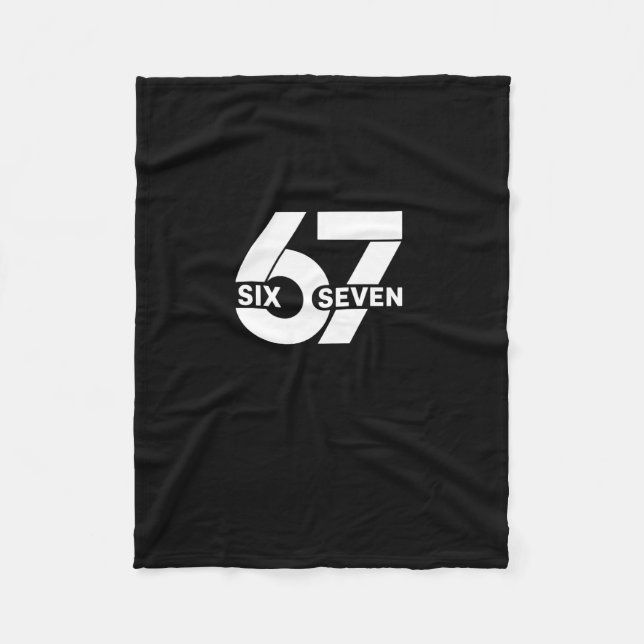 67 Six Seven Meme Pullover Hoodie  Fleece Blanket (Front)