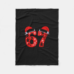 67 Six Seven Novelty Christmas Santa Hat Family Ma Fleece Blanket