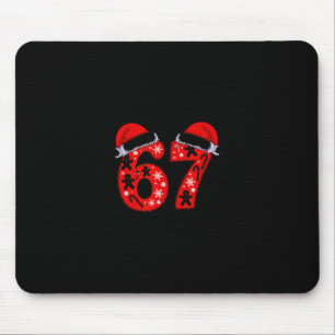 67 Six Seven Novelty Christmas Santa Hat Family Ma Mouse Mat