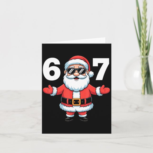67 Six Seven Santa Xmas Christmas  Card (Front)
