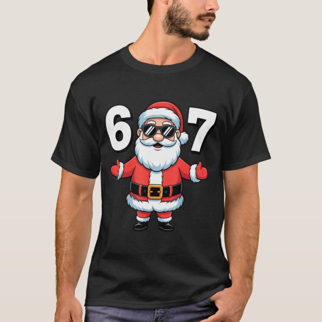 67 Six Seven Santa Xmas Christmas  T-Shirt (Front)
