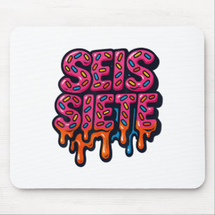 67 Six Seven Seis Seven Spanish Brainrot Viral Mem Mouse Mat