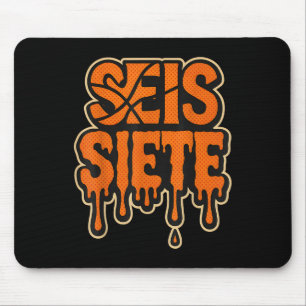 67 Six Seven Seis Siete Spanish Brainrot Birthday Mouse Mat