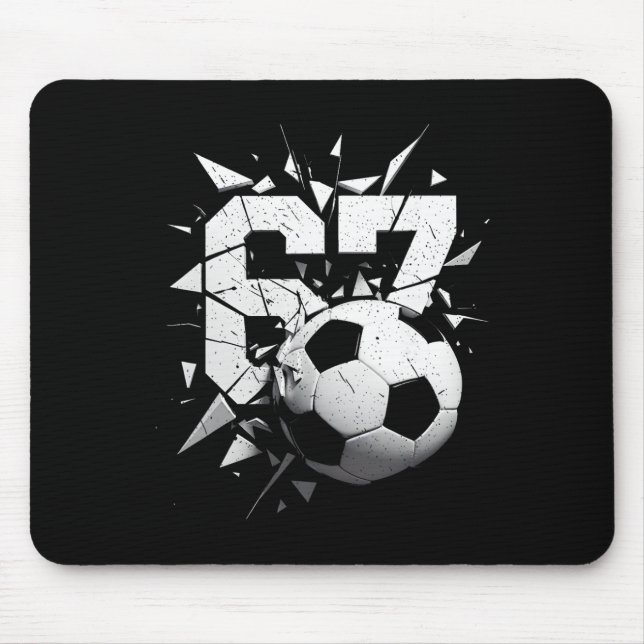 67 Six Seven Soccer Gen Alpha Brainrot Meme  Mouse Mat (Front)