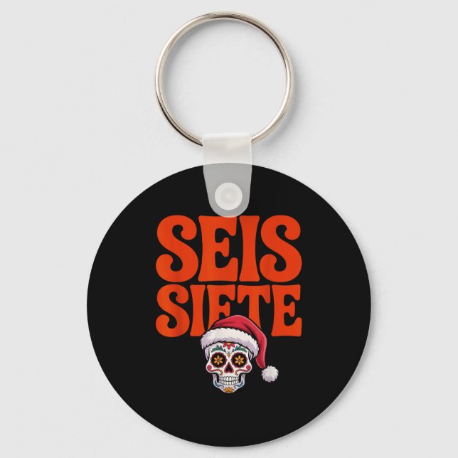 67 Six Seven Spanieacher Bilingual Seis Siete Chri Key Ring (Front)