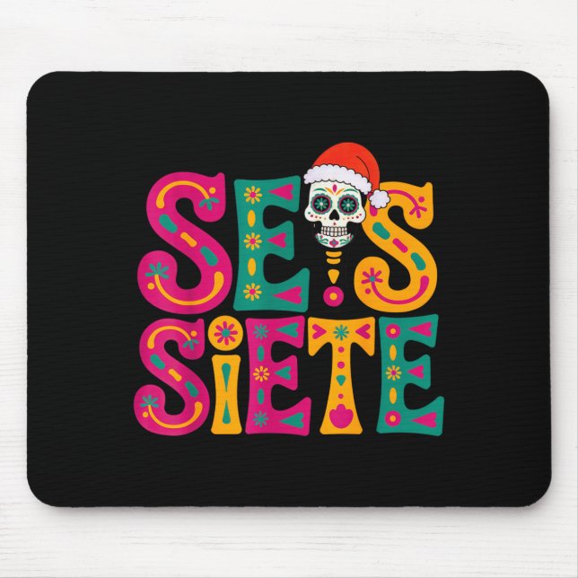 67 Six Seven Spanieacher Bilingual Seis Siete Chri Mouse Mat (Front)