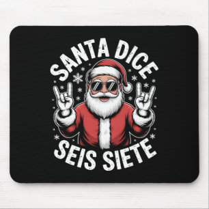 67 Six Seven Spanish Teacher Santa Dice Seis Siete Mouse Mat