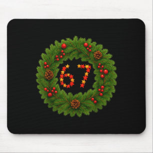 67 Sixty Seven Christmas Pajamas Holiday Funny 6 7 Mouse Mat