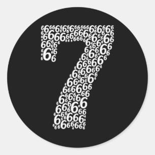 67 Sixty Seven Halloween Costume Design Funny 6 7  Classic Round Sticker