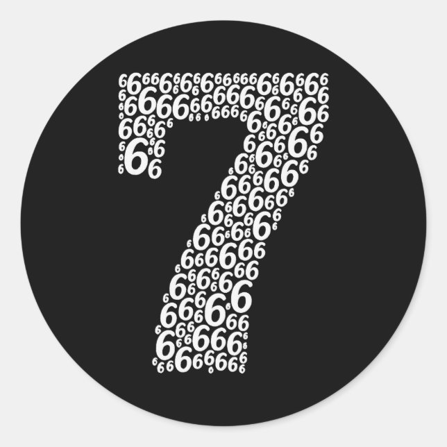 67 Sixty Seven Halloween Costume Design Funny 6 7  Classic Round Sticker (Front)