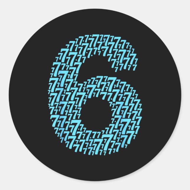 67 Sixty Seven Halloween Costume Design Funny 6 7  Classic Round Sticker (Front)