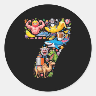 67 Sixty Seven Halloween Costume Design Funny 6 7 Classic Round Sticker