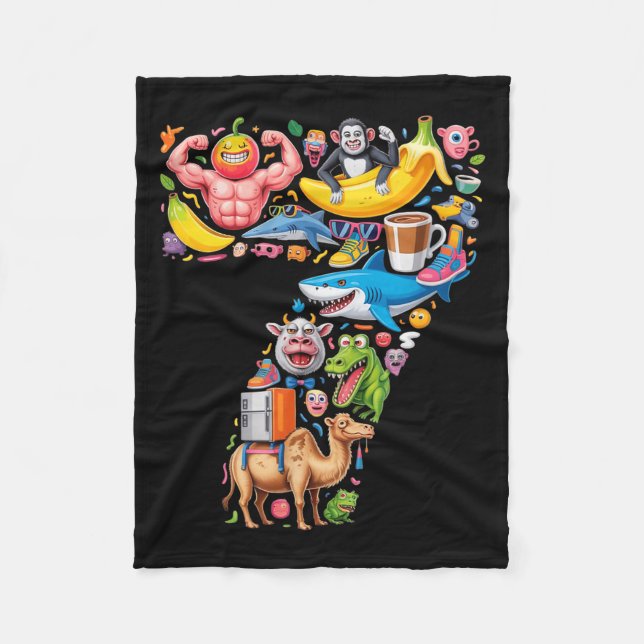 67 Sixty Seven Halloween Costume Design Funny 6 7  Fleece Blanket (Front)