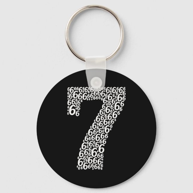 67 Sixty Seven Halloween Costume Design Funny 6 7  Key Ring (Front)