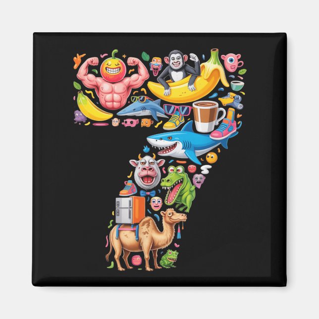 67 Sixty Seven Halloween Costume Design Funny 6 7  Magnet (Front)