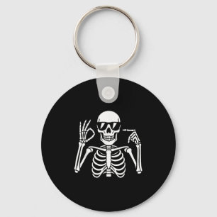 67 Skeleton Funny Six Seven Gen Alpha Halloween Me Key Ring