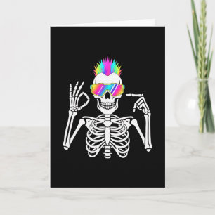 67 Skeleton Gen Alpha Funny Six Seven Halloween Me Card