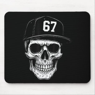 67 Skull Halloween Brainrot Meme Six Seven Kids Sk Mouse Mat