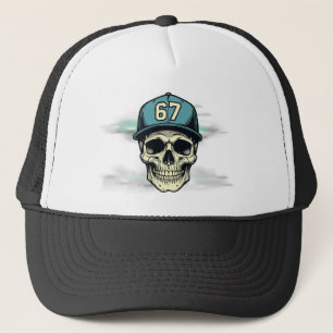 67 Skull Trucker Hat