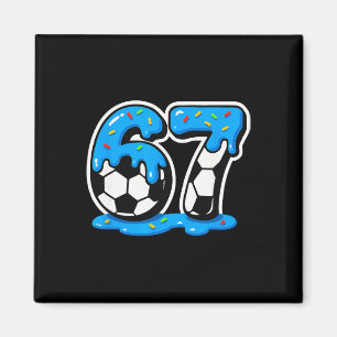 67 Soccer Ice Cream Drip Brain Rot Meme Magnet