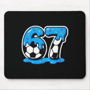67 Soccer Ice Cream Drip Brain Rot Meme  Mouse Mat