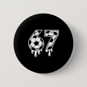 67 Soccer Ice Cream Drip Gen Alpha Six Seven Meme  6 Cm Round Badge