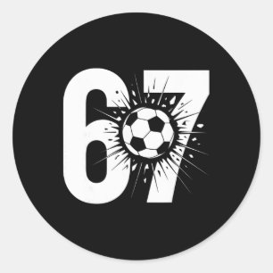67 Soccer Impact For Kids Teens Athlete Coach Spor Classic Round Sticker