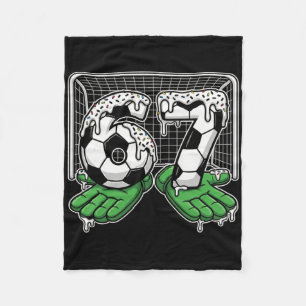 67 Soccer Ll Goalie Net And Gloves For Players _4 Fleece Blanket