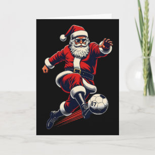 67 Soccer Santa Six Seven Meme Christmas Sport Men Card