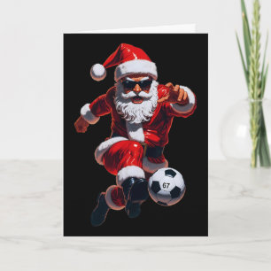 67 Soccer Santa Six Seven Meme Christmas Sport Men Card