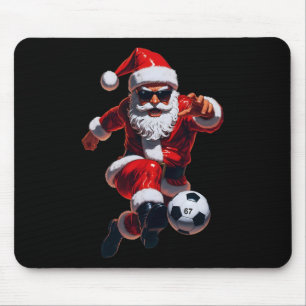 67 Soccer Santa Six Seven Meme Christmas Sport Men Mouse Mat