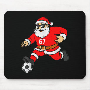 67 Soccer Santa Six Seven Meme Christmas Sport Men Mouse Mat