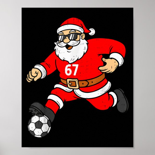 67 Soccer Santa Six Seven Meme Christmas Srt Men B Poster (Front)