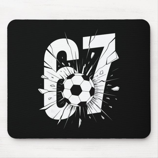 67 Soccer Six Seven 6 7 Meme 67 _2  Mouse Mat (Front)