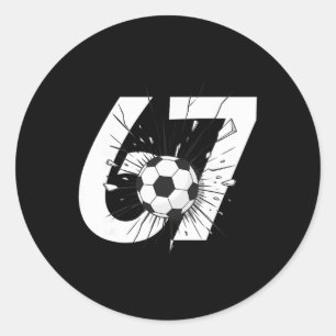 67 Soccer Six Seven 6 7 Meme 67 _3 Classic Round Sticker