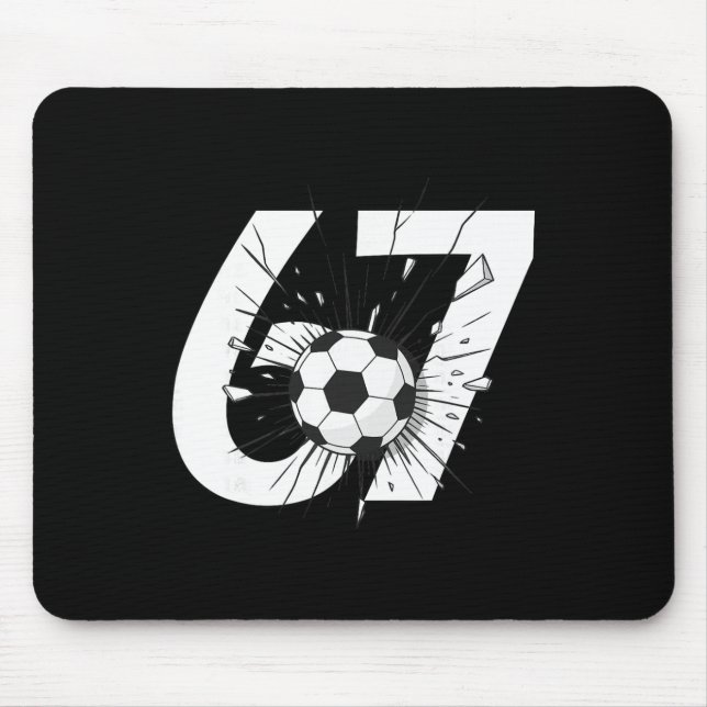 67 Soccer Six Seven 6 7 Meme 67 _3  Mouse Mat (Front)