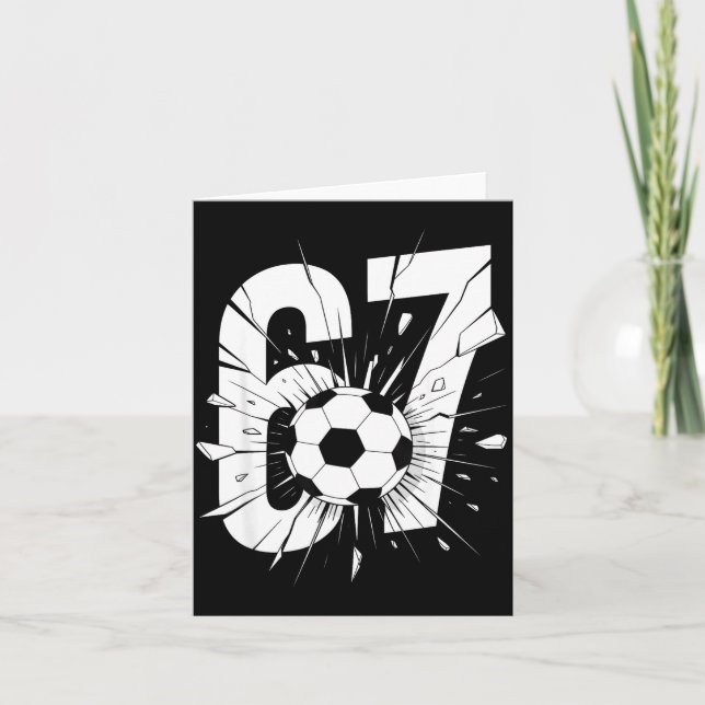 67 Soccer Six Seven 6 7 Meme 67  Card (Front)